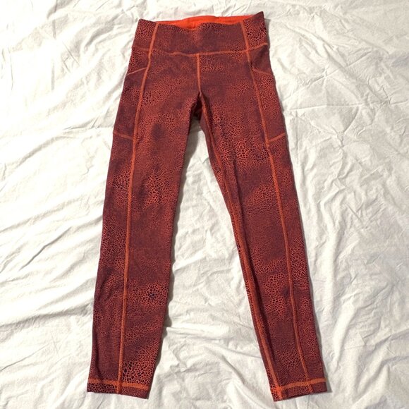 lululemon athletica Pants - NWOT Lululemon Invigorate High-Rise Tight 25" Crackle Orange Training Leggings 6